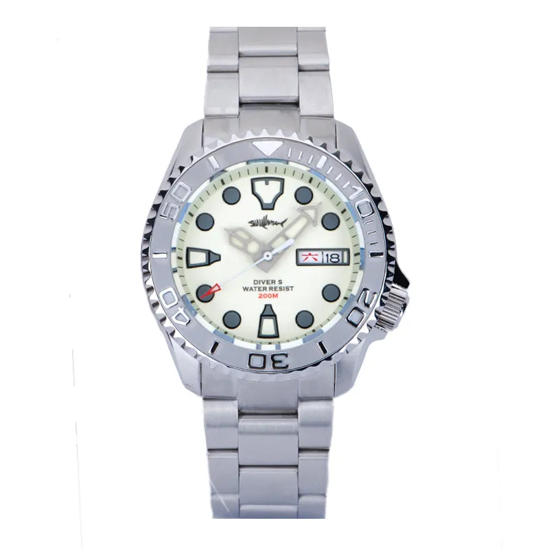 Heimdallr SKX007 Full Lume V2 with steel bezel on 3-link bracelet