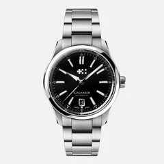 Christopher Ward C63 Sealander Automatic 39mm, Black dial on Bader bracelet