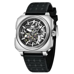 Pagani Design PD-1791 with black skeleton dial on black rubber strap