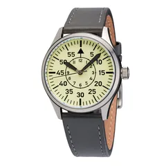 Islander 39mm Automatic Pilot ISL-112 with full lume Type-B dial and no date, on grey leather strap