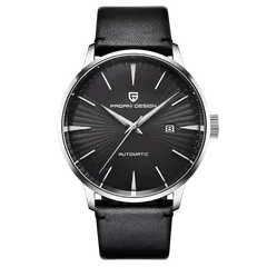 Pagani Design PD-2770 with black dial on black leather strap