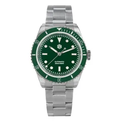 San Martin SN004-G-V5 with green enamel dial and pencil hands