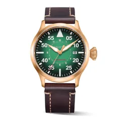 Aquatico Bronze Horizon Hawk with gradient green dial
