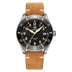 Addiesdive H9 on the tan leather strap