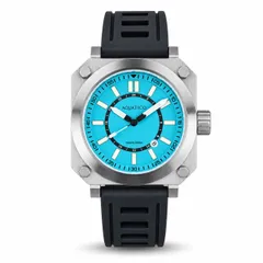 Aquatico Ironblock Tritium with sky blue dial
