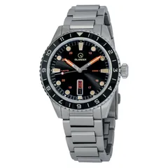 Islander Greenport with black dial, orange accents and black 12-hour bezel