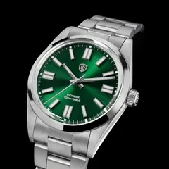Watchdives WD1016B with sunburst green dial