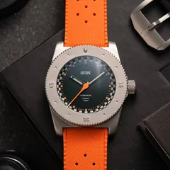 Isotope Hydrium Racing Green Orange, green dial, orange strap