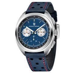 Pagani Design PD-1782 with blue dial on blue perforated leather strap