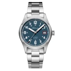 Addiesdive AD2070 with blue dial on the steel bracelet