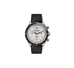 echo/neutra 1956 Chrono with white dial on tropical rubber strap