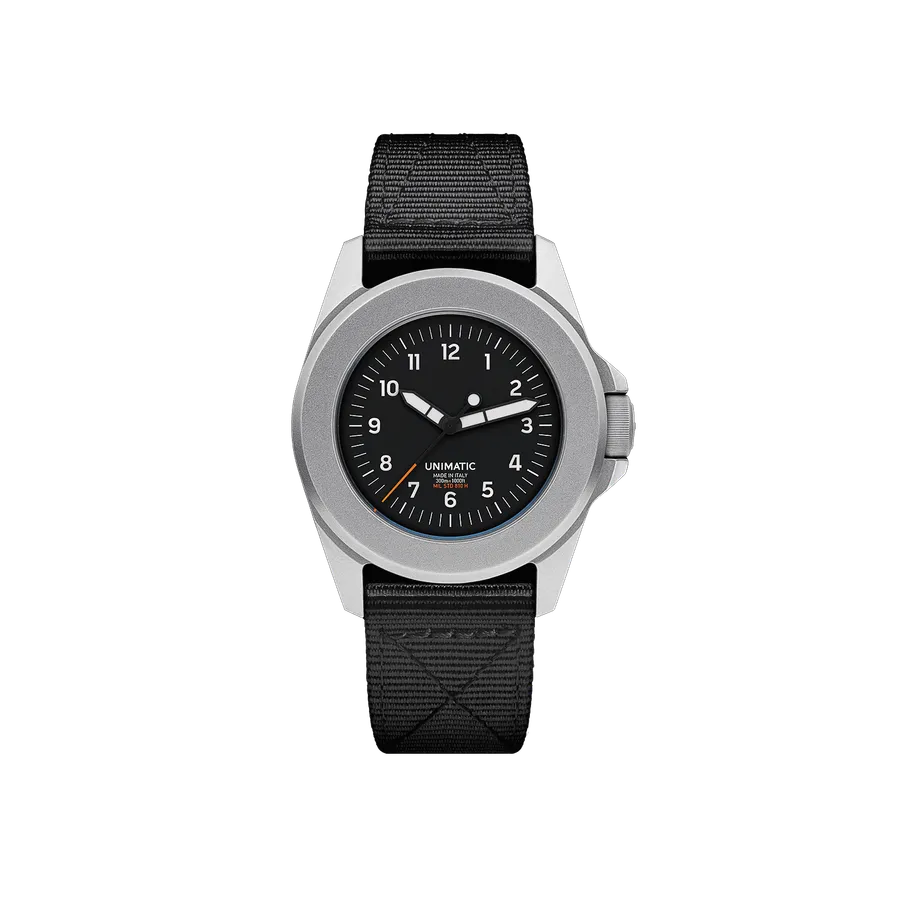 Unimatic Modello Quattro UT4 on its nylon strap
