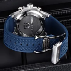 Pagani Design PD-YS032 on blue rubber strap with a folding clasp signed Pagani Design