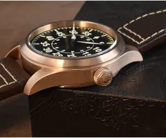 San Martin SN030-Q bronze case side and screw-down crown