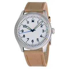 Islander Aviator Automatic with white Type-A dial and blue seconds hand