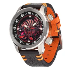 Ocean Crawler Piranha, Orange with black inner bezel