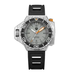 Watchdives WD1968 no-date with grey dial on a black rubber strap