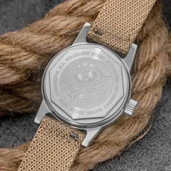 Addiesdive AD2076 screw-down caseback engraved "WATER PROOF 200M"