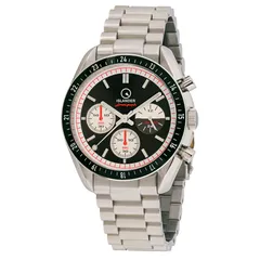 Islander Bethpage Amerigraph ISL-201 with brushed black dial and silver subdials on steel bracelet