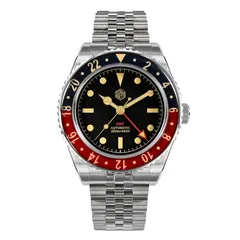 San Martin SN005-G2-GMT with matte black dial