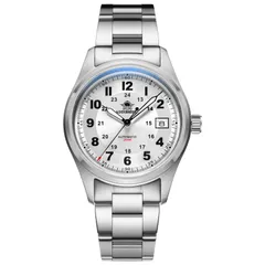 Addiesdive AD2048 with white dial on the steel bracelet