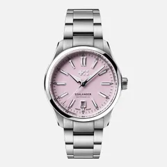 Christopher Ward C63 Sealander Automatic 39mm, Pink dial on Bader bracelet
