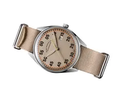 ELKA X02-0901, khaki beige dial, on beige NATO strap