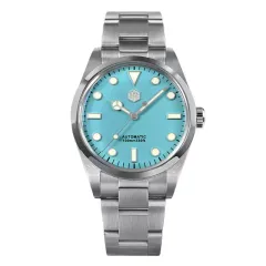 San Martin SN020-G4 39mm explorer with light blue dial