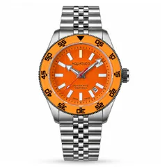 Aquatico Sea Recon Tritium with orange dial and orange bezel