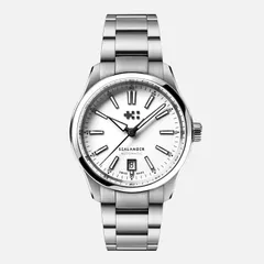 Christopher Ward C63 Sealander Automatic 39mm, White dial on Bader bracelet