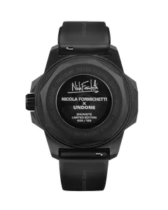 Undone x Nicola Formichetti caseback with Nicola's signature and "Shungite Limited Edition 000/199"