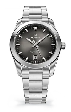 Monta Noble, anthracite dégradé dial, on bracelet