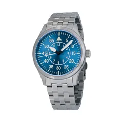 Islander 39mm Pilot in stainless steel with sunburst blue Type-B dial