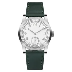 Militado ML01 (Sapphire) with White No Logo small-seconds dial on leather strap