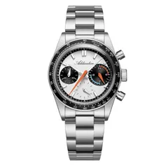Addiesdive AD2539 with white dial, black sub-dials and black bezel