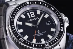 KEASO 39mm Quartz Diver dial close-up
