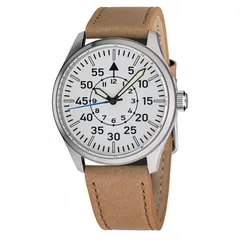 Islander Aviator Automatic with white Type-B dial and blue seconds hand
