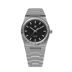 Pagani Design PD-YS020 with black dial on steel bracelet