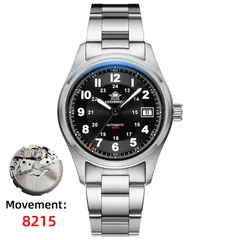 Addiesdive AD2525 with black dial on the steel bracelet