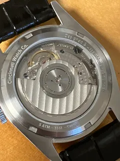 Cincinnati Watch Company Tree Frog, display caseback engraved "5 ATM - 316L - SW300"