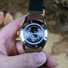 Aquatico Bronze Raider Tritium GMT caseback
