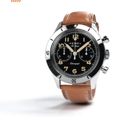 Hemel Air League Special, black dial with steel 60-minute bezel