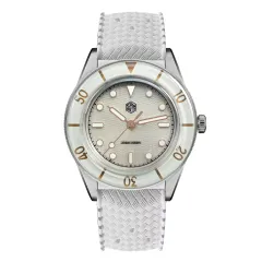 San Martin SN0151-GS with white/cream mother-of-pearl dial