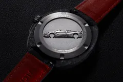 Zelos LT Carbon custom caseback engraved "Zelos LT" with a convertible supercar silhouette