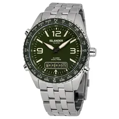 Islander Rocky Point analog-digital watch with green dial