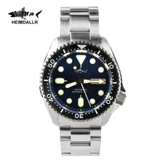 Heimdallr SKX007 with sunburst blue dial on 3-link bracelet