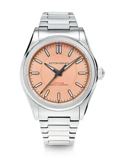 Astor+Banks Fortitude Lite, peach dial (limited to 50), on steel bracelet