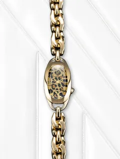 March LA.B Oblongue Cheetah, gold PVD case