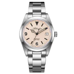 Addiesdive AD2556 with pale yellow dial and black numerals