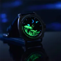 Pagani Design PD-YS014 lume shot, blue lume on hands and markers, green lume on the wave